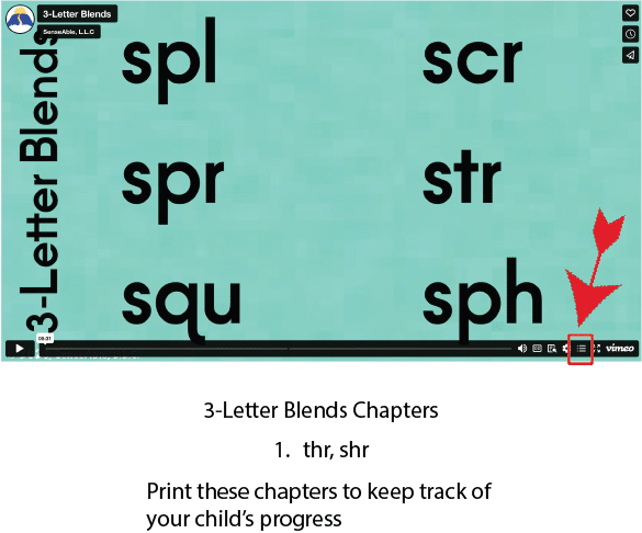3-Letter Blends Chapters